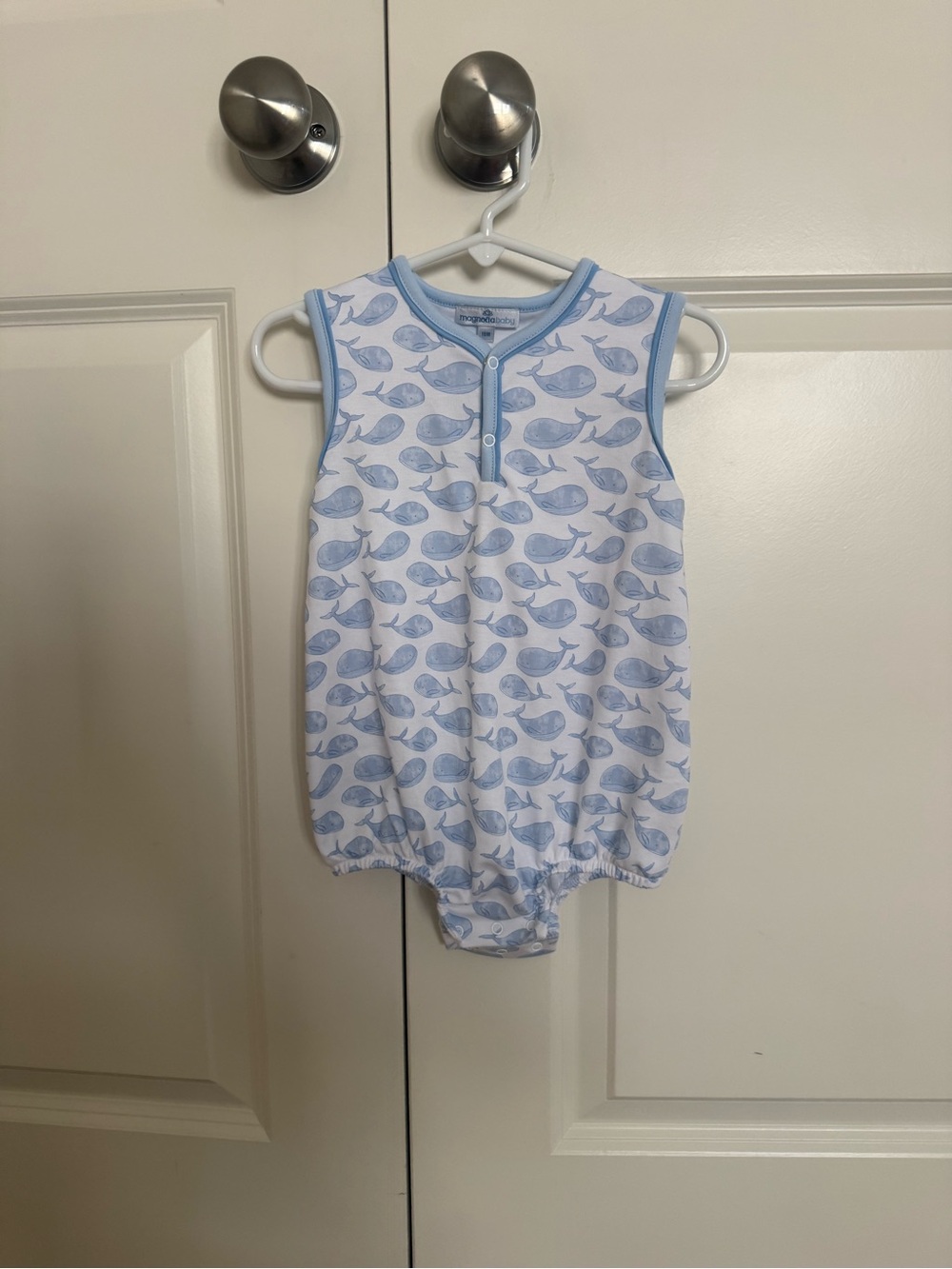 Magnolia Baby Blue Whale Romper